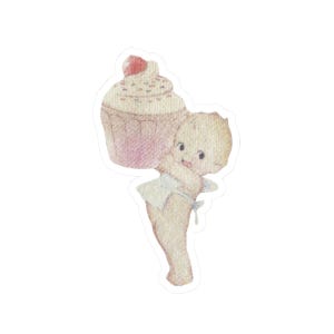Cupcake Bakery Kewpie Baby Angel Fairy Sticker