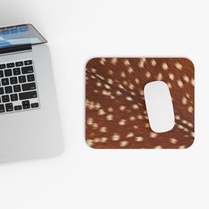 Baby Deer Fawn Print Mouse Pad, Stylish Desk Accessory, Nature Lover Gift, Office Decor, Animal Pattern, Wildlife Fan