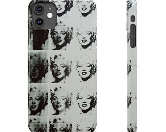 Marilyn Monroe Vintage Abstrakte Pop Art iPhone Hülle | Retro Portrait Pattern Slim Hülle