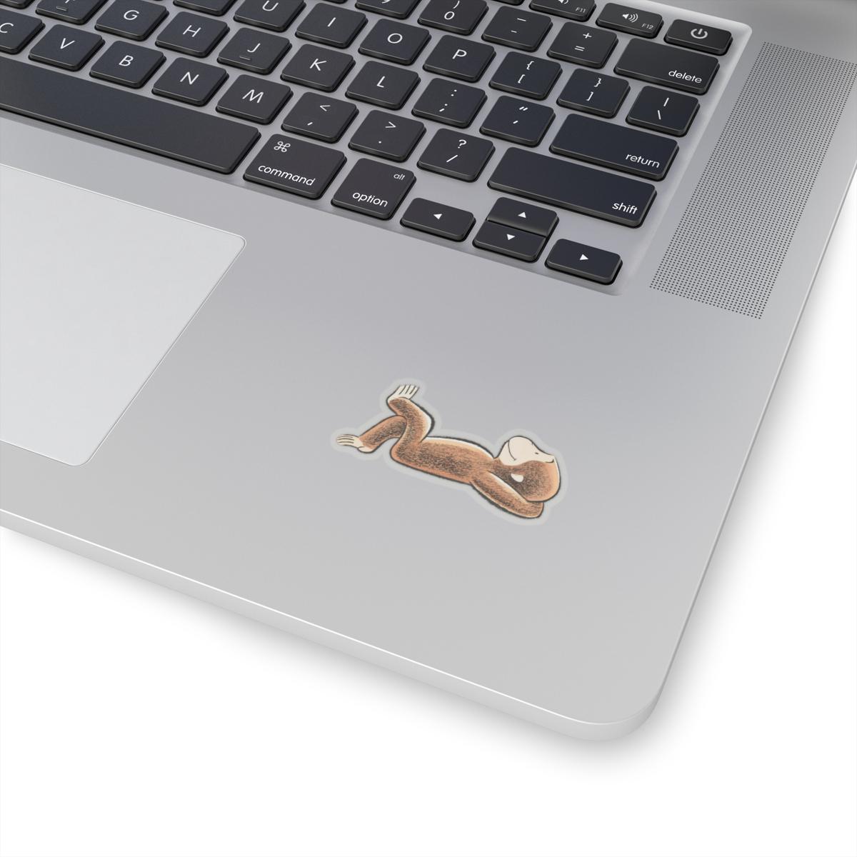 Curios Sticker Relaxed Monkey Curious Sticker, Cute Animal Decor, Laptop Stickers ...