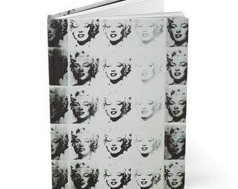 Marilyn Monroe Vintage abstrakte Pop Art Hardcover liniertes Tagebuch | Matt