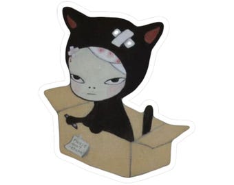 Yoshitomo Nara Kitty Cat Sticker