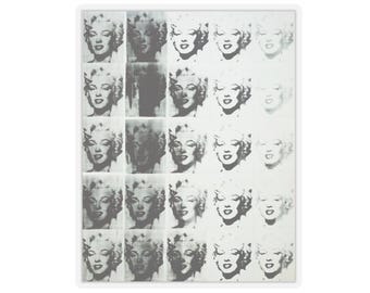 Marilyn Monroe Vintage Abstrakter Pop Art Aufkleber | Vintage Schwarz Weiß Portraits