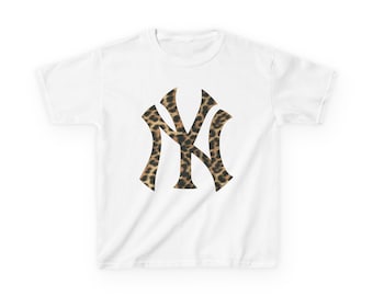 New York baby-T-shirt met cheetah-print
