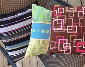 Choose one, hand made one of a kind needlepoint pillows sewn with silk and other threads