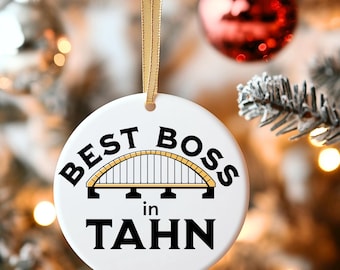 Funny Pittsburgh Ornament: Boss Appreciation Gift, Holiday Tree Decor