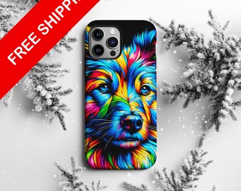 Pop Art Dog iPhone Case, Dual Layer Protection