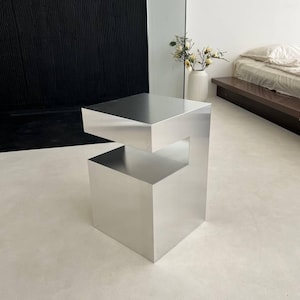 Aluminium Table, Side table, Metal Table, Stainless Steel Table, Book Shelf, Minimalist Home Decor