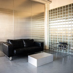 Stainless steel table. TV table. Modern Brushed Aluminum Coffee Table. Minimalist Table. Industrial Style Living Room Furniture