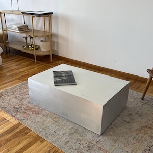 Metal coffee table. Living room table. Modern designer furniture. Side table.