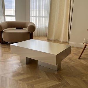Metal table. Minimalist decor. Living room table. Aluminum table. Home decor. Side table. Modern furniture