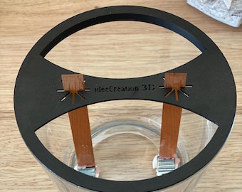 Op maat gemaakte dubbele houten lontdrager/stabilisator. Stabilisatie- en centreergereedschap voor het maken van handgemaakte kaarsen.