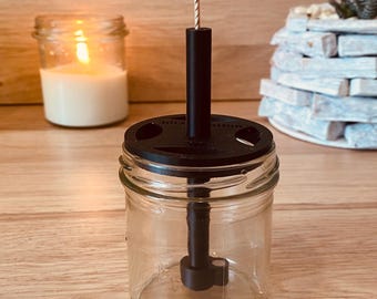 Custom-sized cotton wick centering tools for handcrafted candle making. Precision centering tools.
