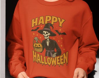 Vintage Style Halloween Sweatshirt • Spooky Season Crewneck