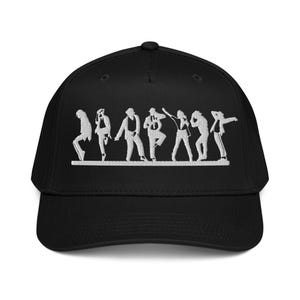 Casquette 5 panneaux brodée MJ, Moonwalk, chapeau pour musiciens