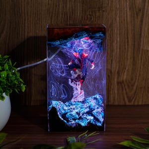 Night.crawler-Inspired Resin Lamp – Handcrafted LED Comic Art Light | Glowing X-Men Lamp| Geeky Night Light for Superhero Fans