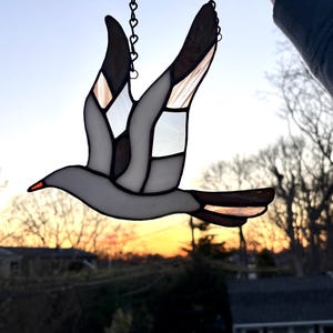 Stained Glass Seagull Suncatcher