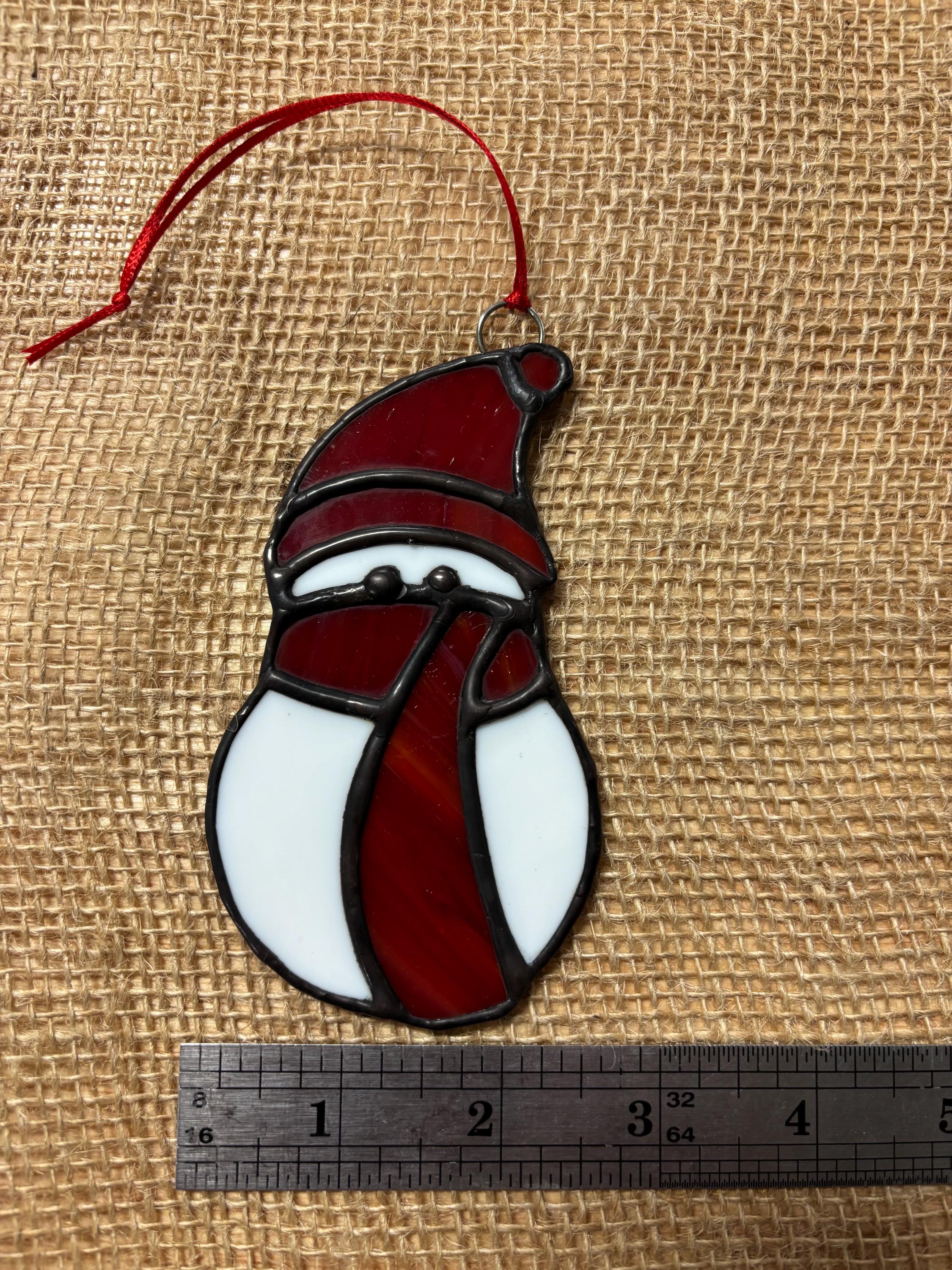 Adorable Stained Glass Snowman Ornament in Red Hat and Scarf~christmas ...