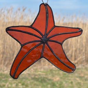 Stained Glass starfish suncatcher