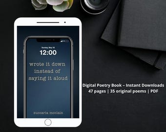 wrote it down instead of saying it aloud – digital poetry book (PDF)