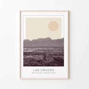 Las Cruces Poster Print, Las Cruces Travel Poster, Las Cruces Minimalistic Wall Art, Las Cruces, New Mexico, United States