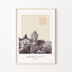 Quebec City Poster Print, Quebec City Travel Poster, Quebec City Minimalistic Wall Art, Quebec City, Canada