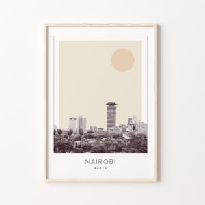 Nairobi Poster Print, Nairobi Travel Poster, Nairobi Minimalistic Wall Art, Nairobi, Kenya