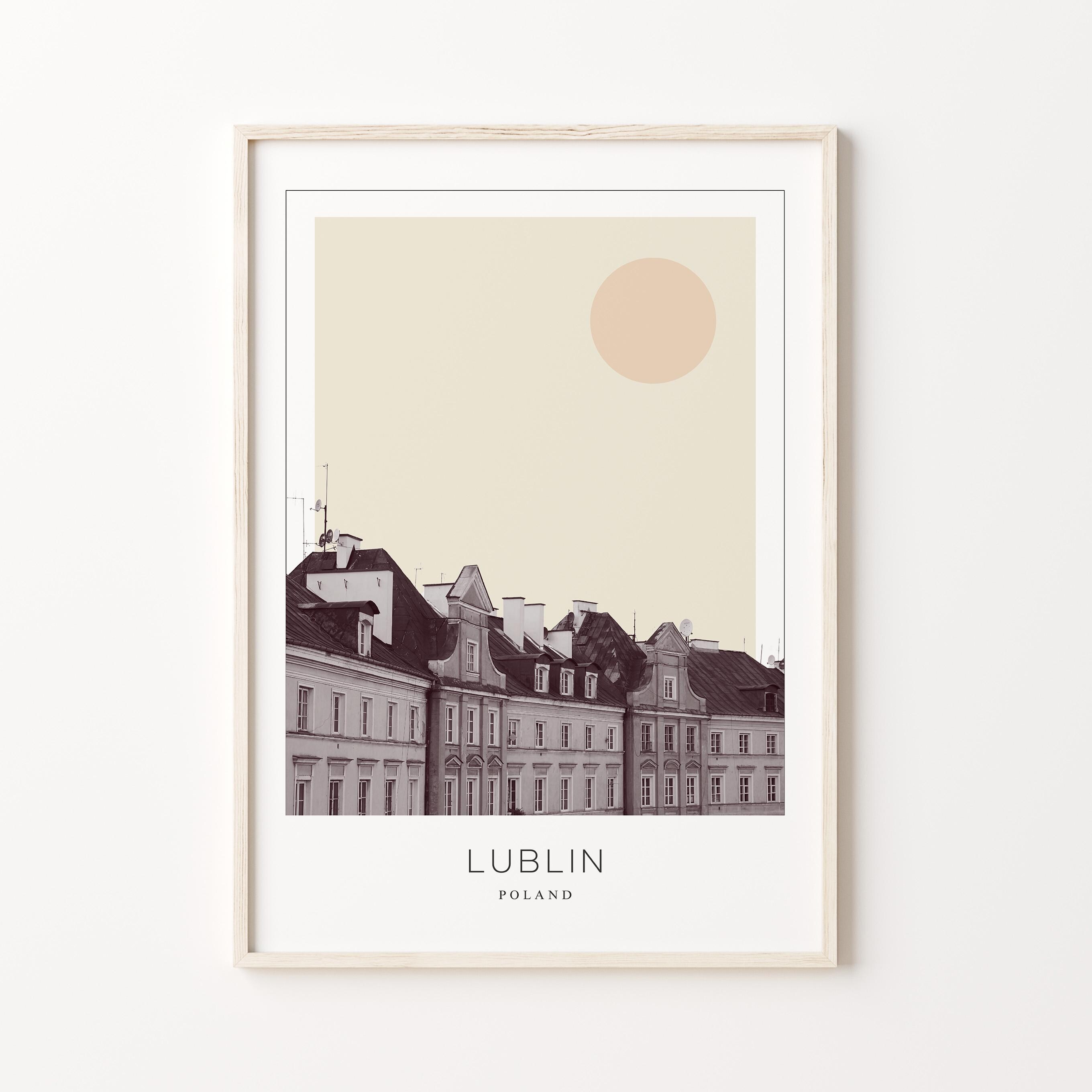 Lublin Poster Print, Lublin Travel Poster, Lublin Minimalistic Wall Art, Lublin, Poland