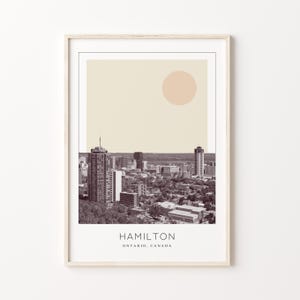 Hamilton Poster Print, Hamilton Travel Poster, Hamilton Minimalistic Wall Art, Hamilton, Ontario, Canada