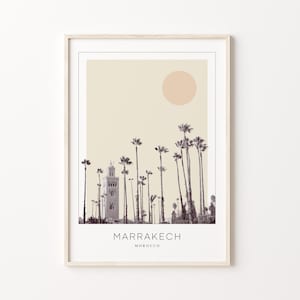 Marrakesch Poster Druck, Marrakesch Reise Poster, Marrakesch Minimalistische Wandkunst, Marrakesch, Marokko