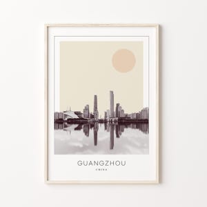 Guangzhou Poster Print, Guangzhou Travel Poster, Guangzhou Minimalistic Wall Art, Guangzhou, China