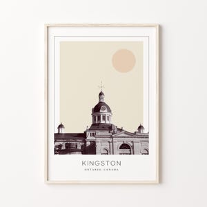 Kingston Poster Print, Kingston Travel Poster, Kingston Minimalistic Wall Art, Kingston, Ontario, Canada