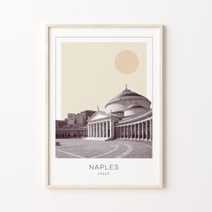 Naples Poster Print, Naples Travel Poster, Naples Minimalistic Wall Art, Naples, Italy