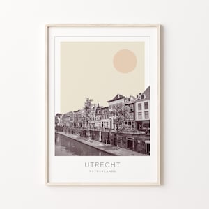 Utrecht Poster Print, Utrecht Travel Poster, Utrecht Minimalistic Wall Art, Utrecht, Netherlands