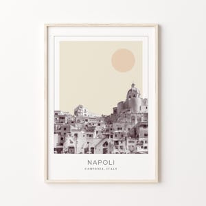Napoli Poster Print, Napoli Travel Poster, Napoli Minimalistic Wall Art, Napoli, Campania, Italy