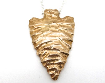 Bronze Arrowhead Layering Pendant Necklace