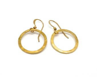 Simple Gold Circle Earrings