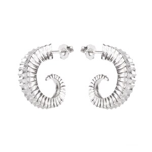 Ram&#39;s Horns earrings in Sterling Silver- Aires Earrings
