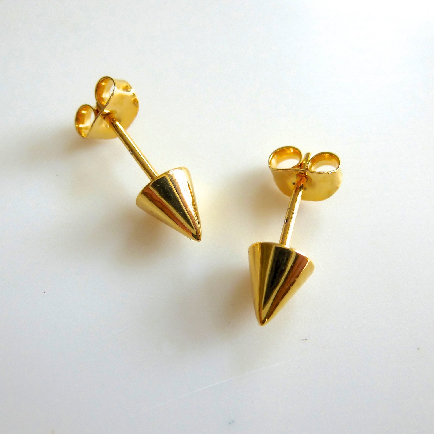 Tiny Spike Studs in Gold