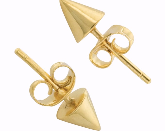 Tiny Spike Studs in 14k Gold- yellow gold/ rose gold/ white gold