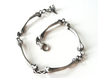 Sterling Silver Bone Bracelet- Cast from real bones