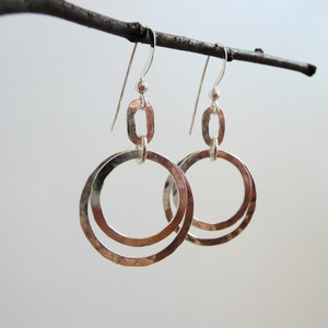 Sterling Silver Double Circle Earrings image 4