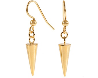 Spike Drop Earrings in Gold