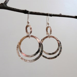 Sterling Silver Double Circle Earrings image 5