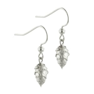 Tiny Silver Pine Cone Earrings- last pair