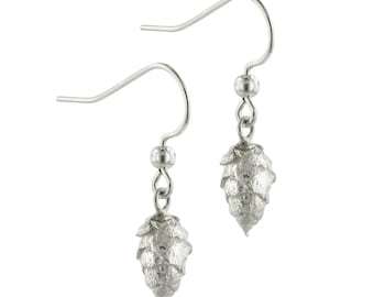 Tiny Silver Pine Cone Earrings- last pair