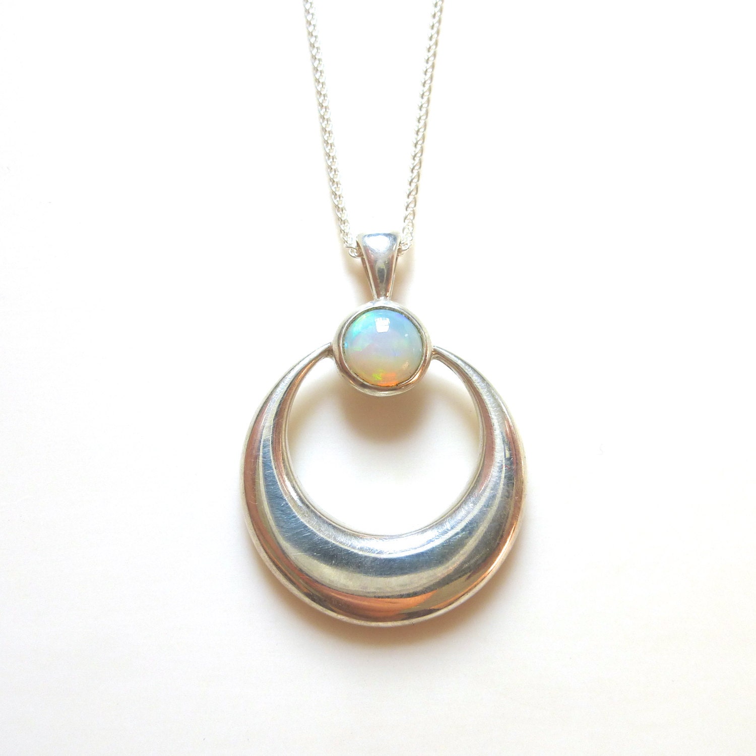Opal moon pendant Clearance