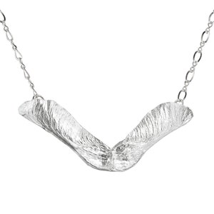 Sterling Silver Helicopter Leaf // Maple Seed Necklace