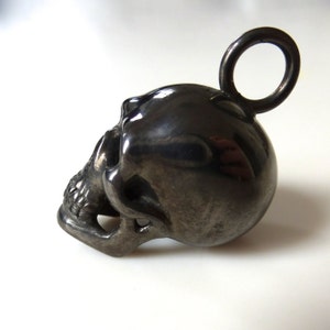 Big Brass Skull Pendant image 5