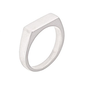 Chevalière en argent// Avec ou sans gravure personnalisée // Bague barrette // Argent sterling